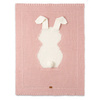 PaMaMi Kocyk dla niemowląt z uszami królika - Różowy
